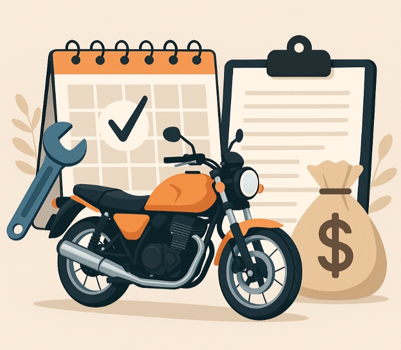 خطة صيانة سنوية للدراجات النارية: كيف تعرف كم تنفق فعلياً؟